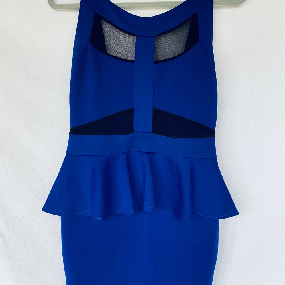 A'gaci peplum dress royal blue
